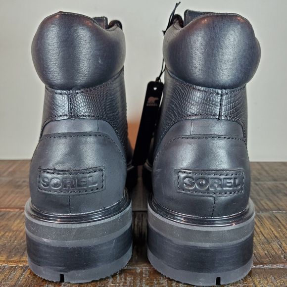 Sorel Lennox Hiker Womens Size 8 Lace Up Waterproof Ankle Boots Black Leather. - Picture 4 of 12